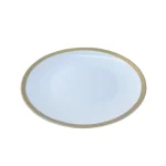 Beli keramicki tanjir sa zlatnim rubom 27cm